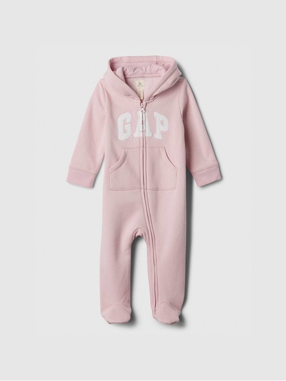 Baby GAP Pink Hooded Baby Footed One-Piece